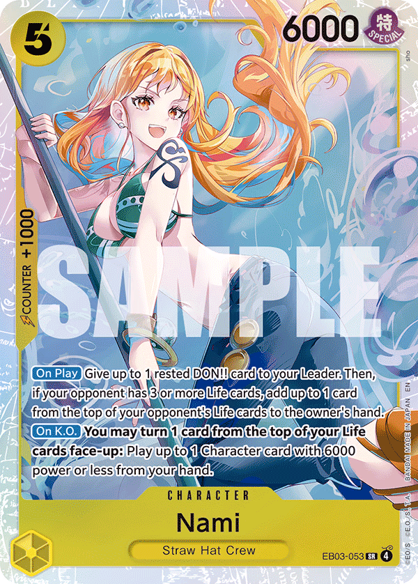 Nami One Piece card (EB03-053, Extra Booster: One Piece Heroines Edition)