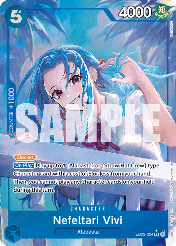 Nefeltari Vivi (Alternate Art) One Piece card (EB03-024, Extra Booster: One Piece Heroines Edition)