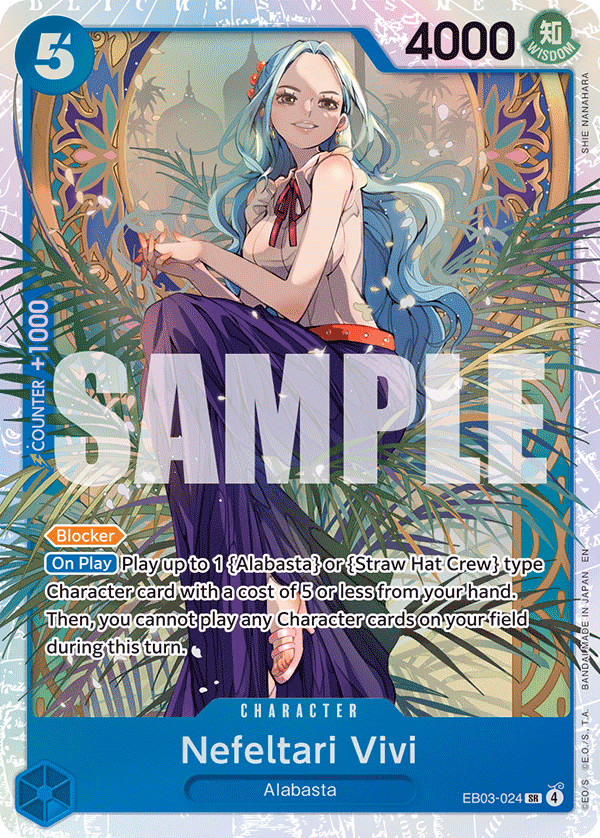 Nefeltari Vivi One Piece card (EB03-024, Extra Booster: One Piece Heroines Edition)