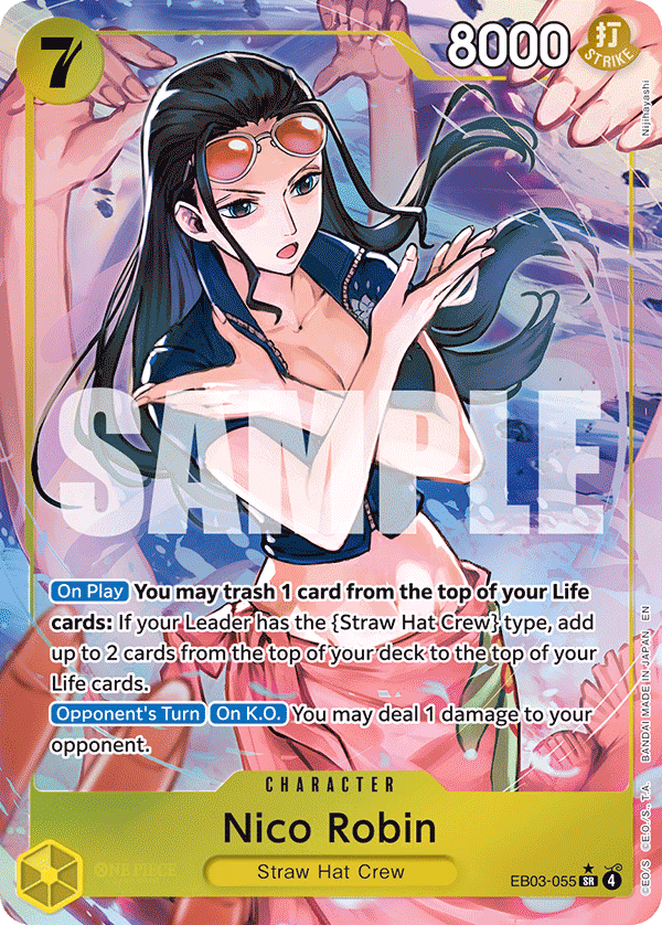 Nico Robin (Alternate Art) One Piece card (EB03-055, Extra Booster: One Piece Heroines Edition)