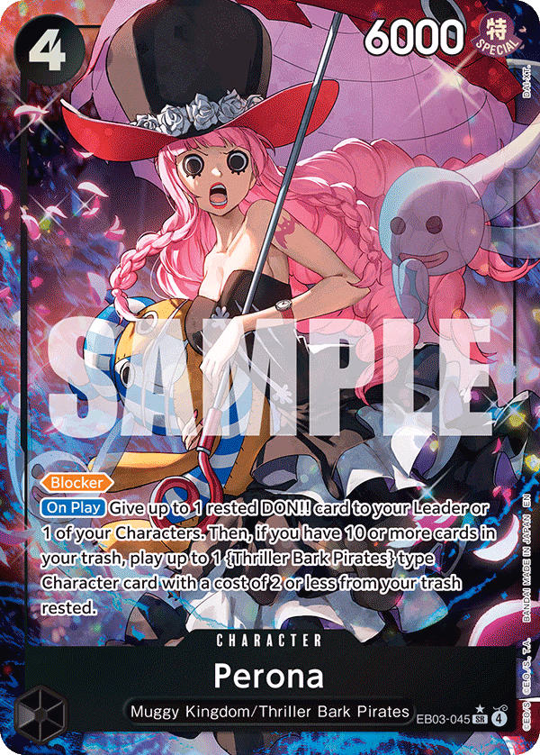 Perona (Alternate Art) One Piece card (EB03-045, Extra Booster: One Piece Heroines Edition)