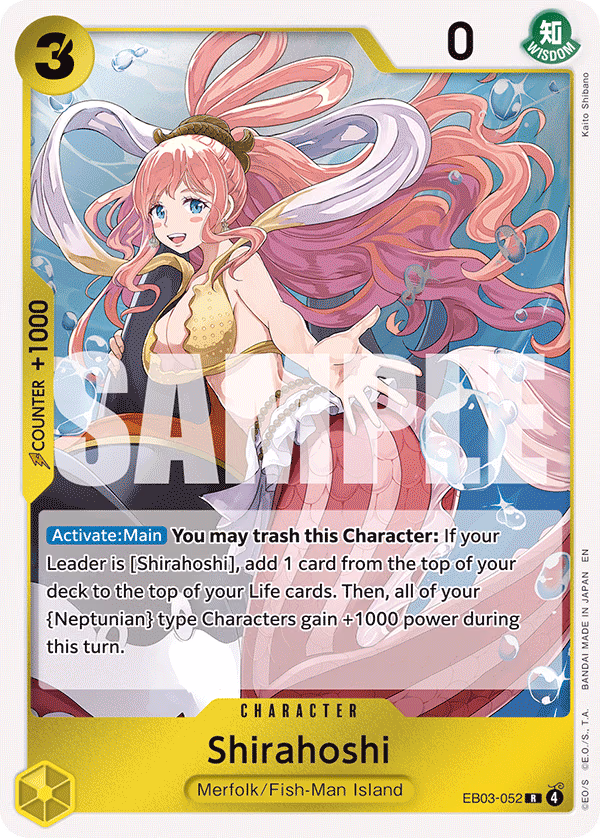 Shirahoshi One Piece card (EB03-052, Extra Booster: One Piece Heroines Edition)