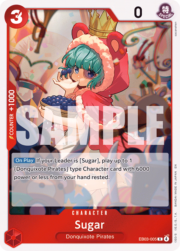 Sugar One Piece card (EB03-005, Extra Booster: One Piece Heroines Edition)