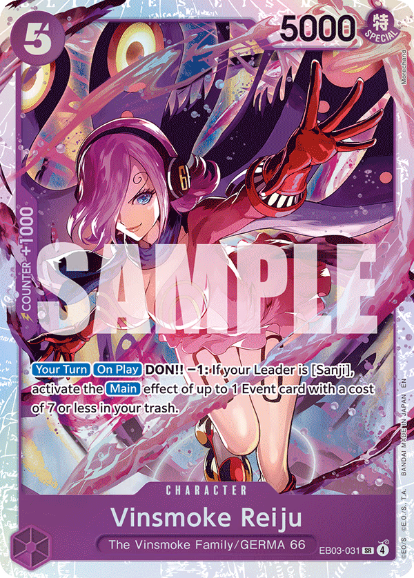 Vinsmoke Reiju One Piece card (EB03-031, Extra Booster: One Piece Heroines Edition)