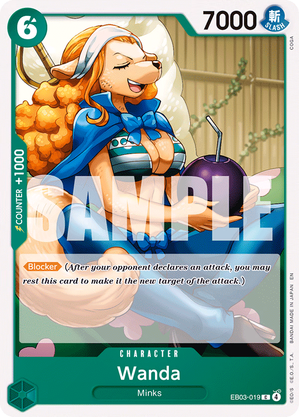Wanda One Piece card (EB03-019, Extra Booster: One Piece Heroines Edition)