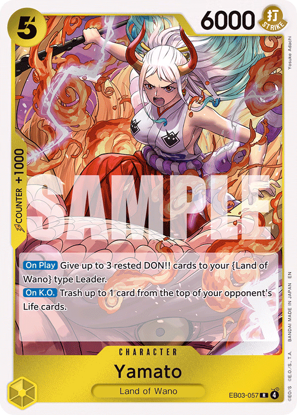 Yamato One Piece card (EB03-057, Extra Booster: One Piece Heroines Edition)