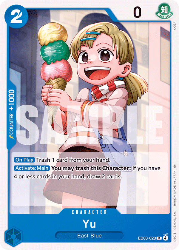 Yu One Piece card (EB03-028, Extra Booster: One Piece Heroines Edition)