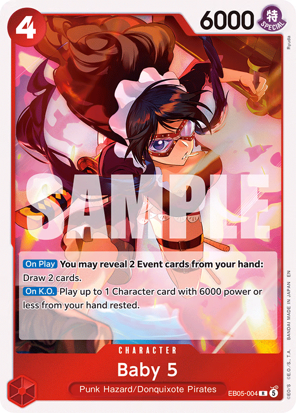 Baby 5 One Piece card (EB05-004, Extra Booster: One Piece Heroines Edition Vol. 2)