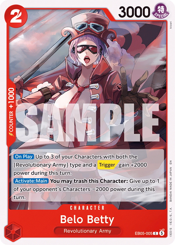 Belo Betty One Piece card (EB05-005, Extra Booster: One Piece Heroines Edition Vol. 2)