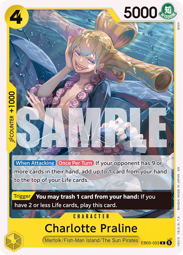 Charlotte Praline One Piece card (EB05-053, Extra Booster: One Piece Heroines Edition Vol. 2)