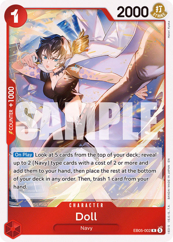 Doll One Piece card (EB05-002, Extra Booster: One Piece Heroines Edition Vol. 2)