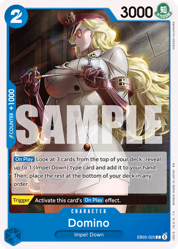 Domino One Piece card (EB05-025, Extra Booster: One Piece Heroines Edition Vol. 2)
