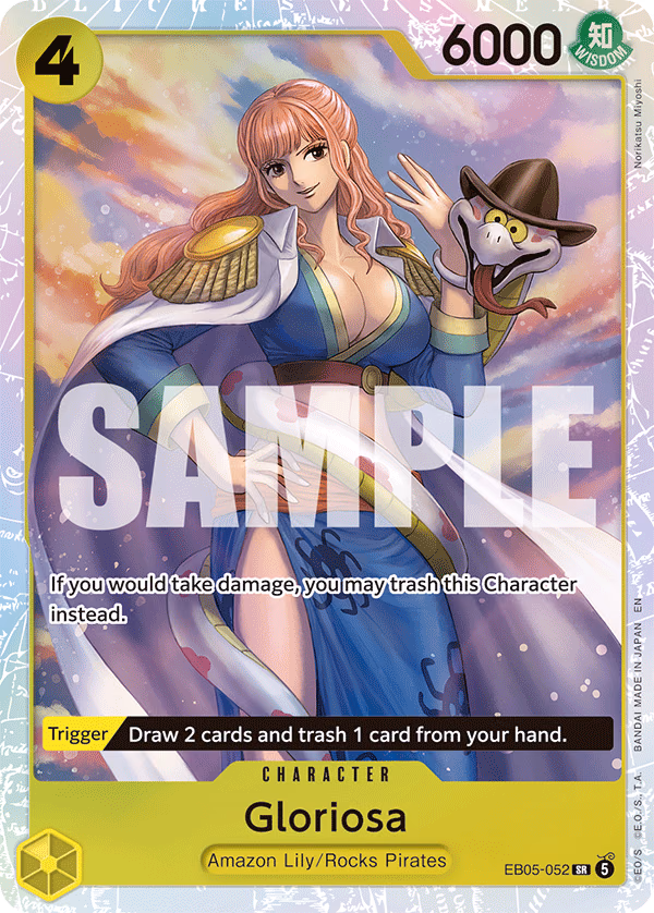Gloriosa One Piece card (EB05-052, Extra Booster: One Piece Heroines Edition Vol. 2)