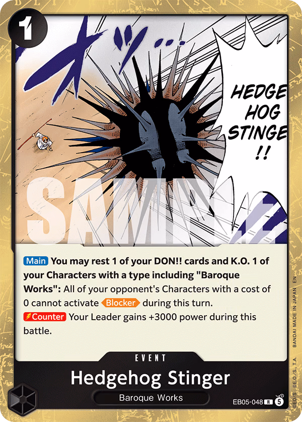 Hedgehog Stinger One Piece card (EB05-048, Extra Booster: One Piece Heroines Edition Vol. 2)