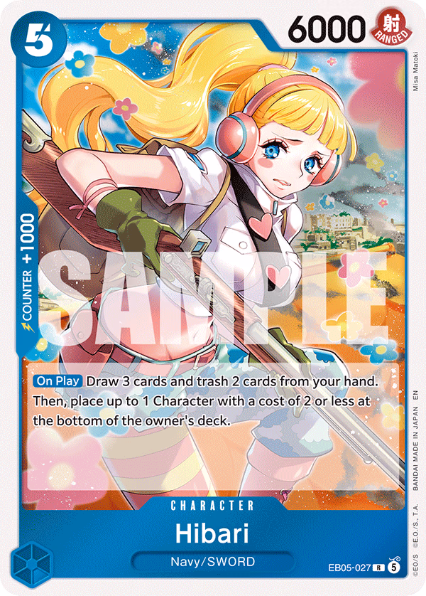 Hibari One Piece card (EB05-027, Extra Booster: One Piece Heroines Edition Vol. 2)