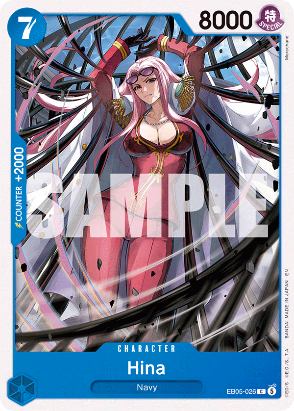Hina One Piece card (EB05-026, Extra Booster: One Piece Heroines Edition Vol. 2)