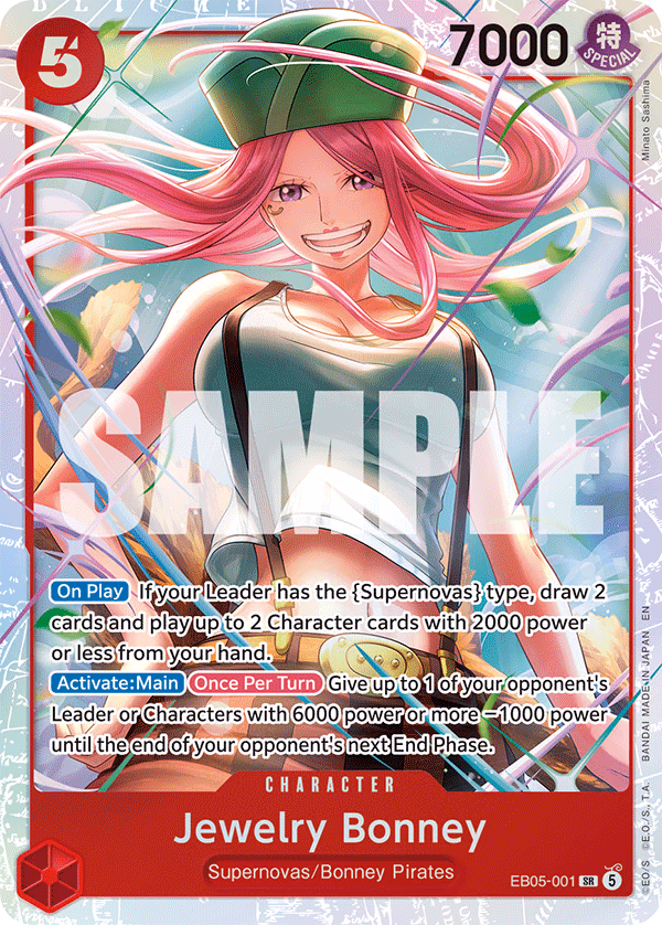 Jewelry Bonney One Piece card (EB05-001, Extra Booster: One Piece Heroines Edition Vol. 2)