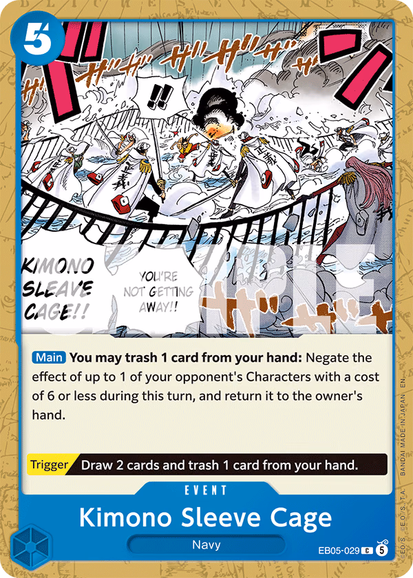 Kimono Sleeve Cage One Piece card (EB05-029, Extra Booster: One Piece Heroines Edition Vol. 2)