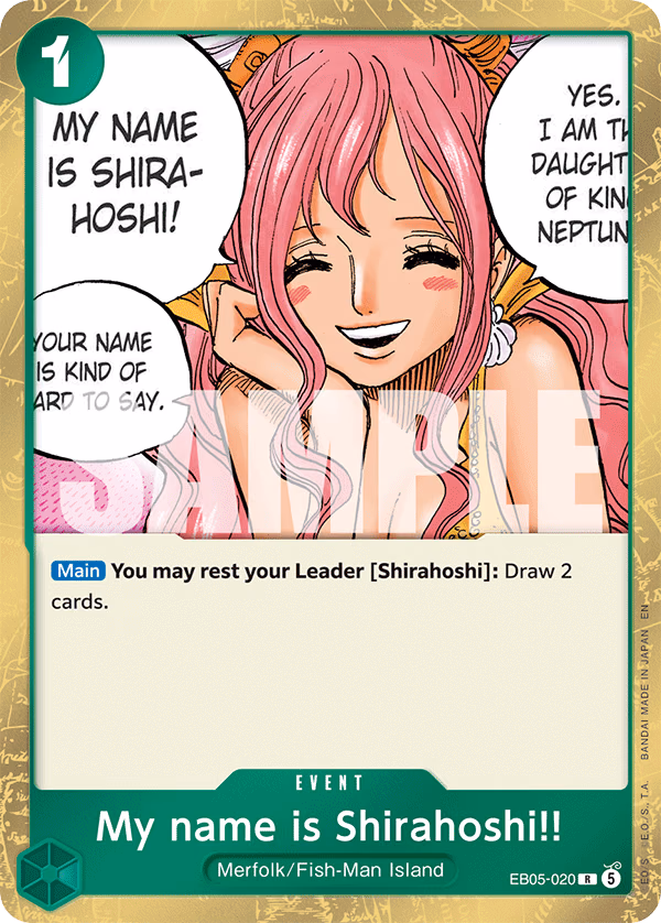 My name is Shirahoshi!! One Piece card (EB05-020, Extra Booster: One Piece Heroines Edition Vol. 2)