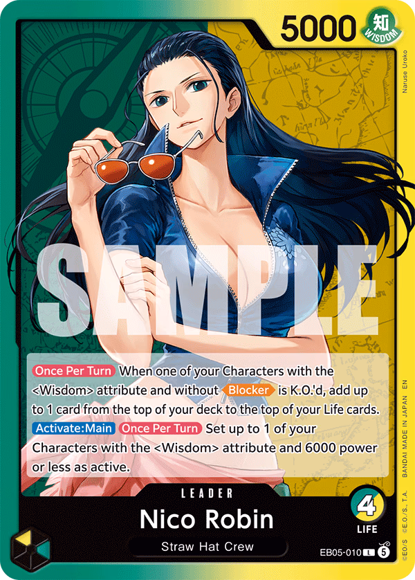Nico Robin One Piece card (EB05-010, Extra Booster: One Piece Heroines Edition Vol. 2)