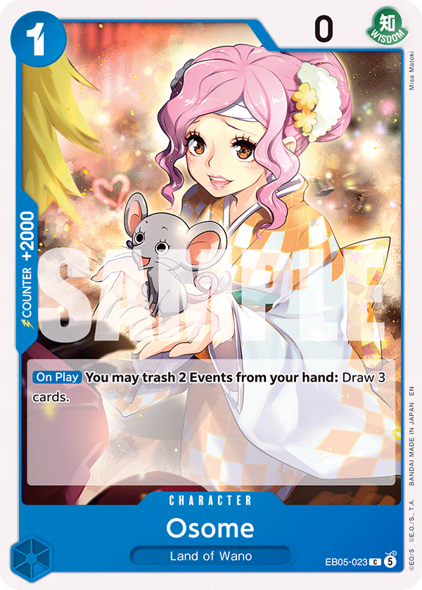 Osome One Piece card (EB05-023, Extra Booster: One Piece Heroines Edition Vol. 2)