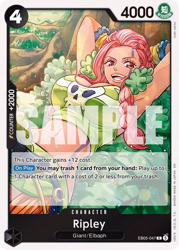 Ripley One Piece card (EB05-047, Extra Booster: One Piece Heroines Edition Vol. 2)