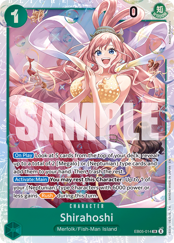 Shirahoshi One Piece card (EB05-014, Extra Booster: One Piece Heroines Edition Vol. 2)
