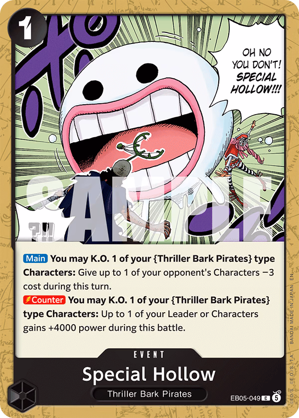 Special Hollow One Piece card (EB05-049, Extra Booster: One Piece Heroines Edition Vol. 2)