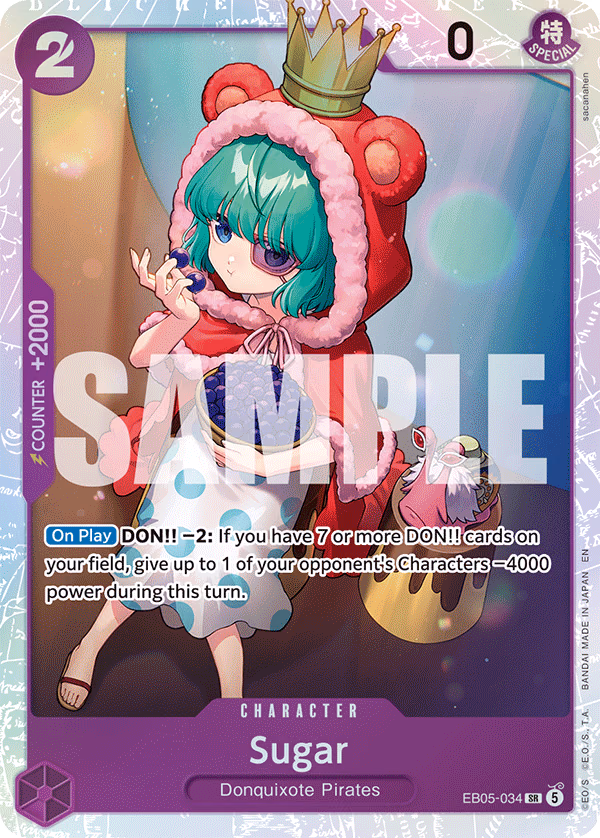 Sugar One Piece card (EB05-034, Extra Booster: One Piece Heroines Edition Vol. 2)
