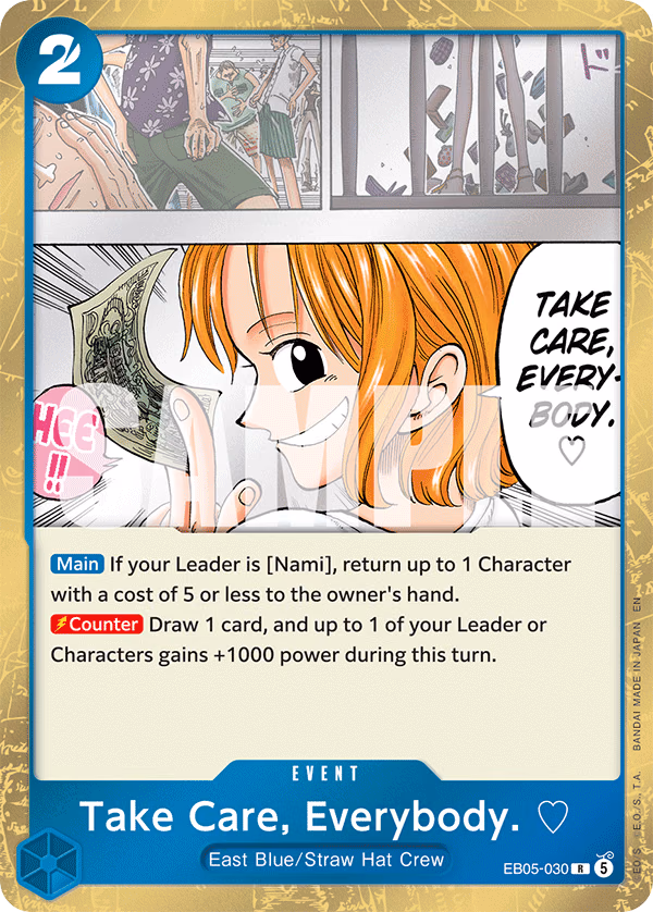Take Care, Everybody. ♡ One Piece card (EB05-030, Extra Booster: One Piece Heroines Edition Vol. 2)