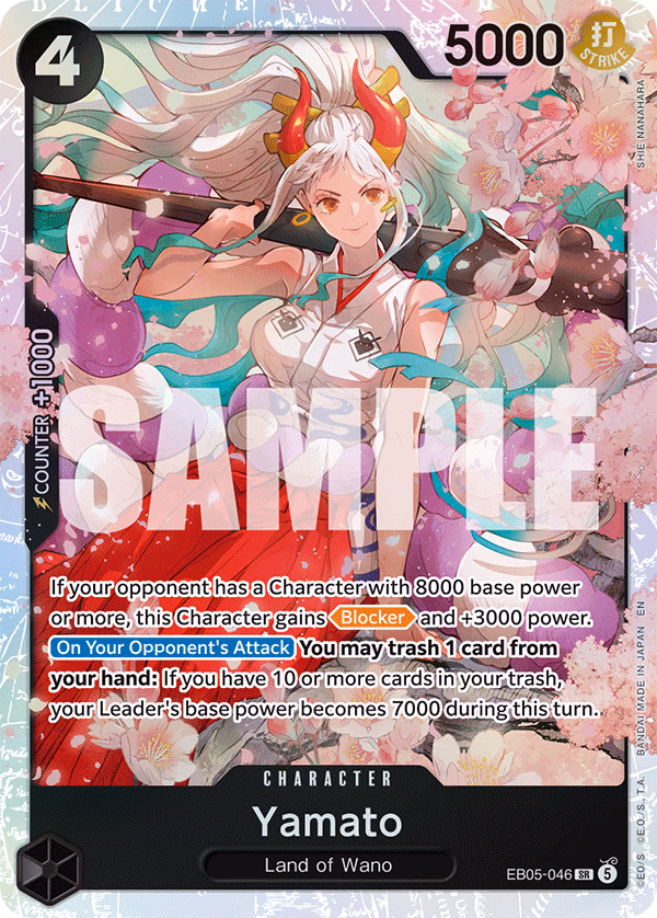 Yamato One Piece card (EB05-046, Extra Booster: One Piece Heroines Edition Vol. 2)