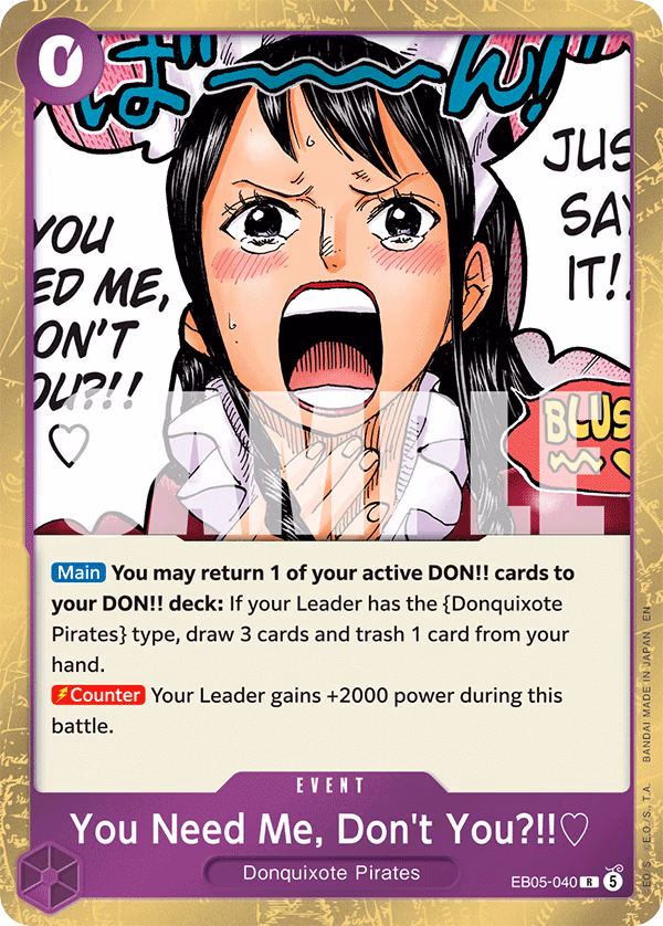 You Need Me, Don't You?!!♡ One Piece card (EB05-040, Extra Booster: One Piece Heroines Edition Vol. 2)