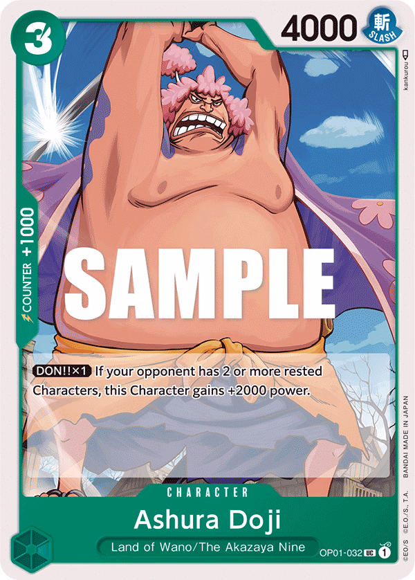 Ashura Doji One Piece card (OP01-032, Romance Dawn)