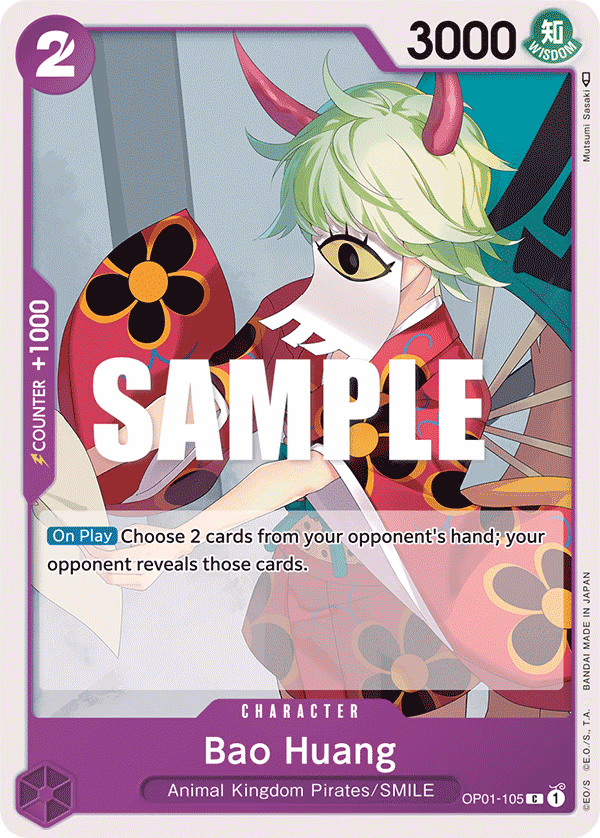 Bao Huang One Piece card (OP01-105, Romance Dawn)