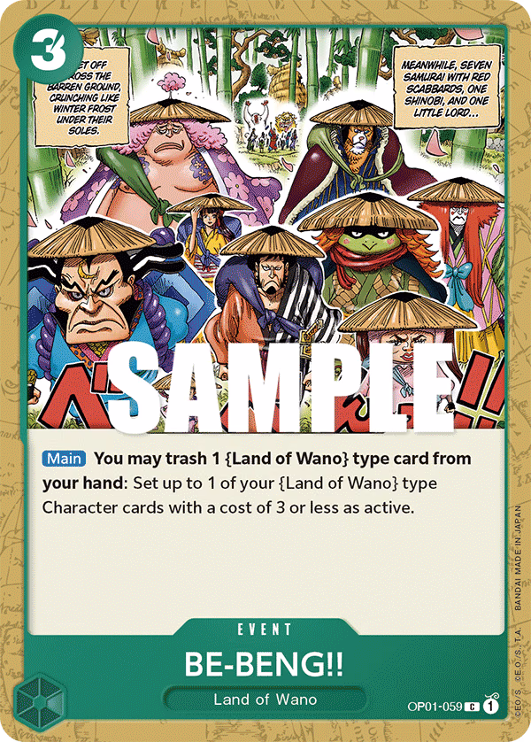 BE-BENG!! One Piece card (OP01-059, Romance Dawn)