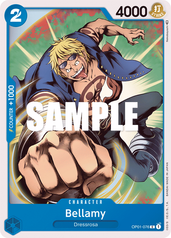 Bellamy One Piece card (OP01-076, Romance Dawn)