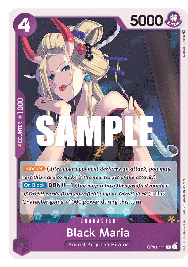 Black Maria One Piece card (OP01-111, Romance Dawn)