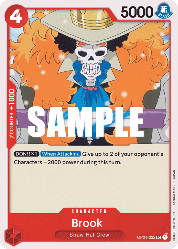 Brook One Piece card (OP01-022, Romance Dawn)