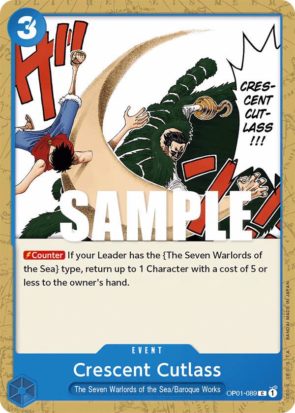 Crescent Cutlass One Piece card (OP01-089, Romance Dawn)