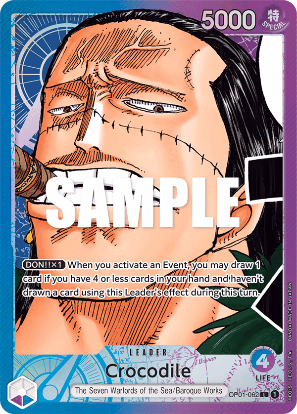 Crocodile (Parallel) One Piece card (OP01-062, Romance Dawn)