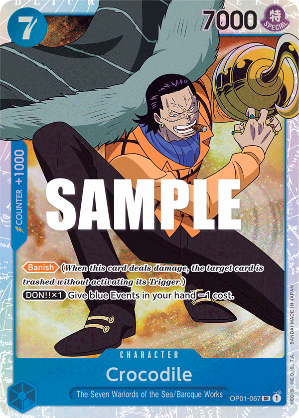 Crocodile One Piece card (OP01-067, Romance Dawn)
