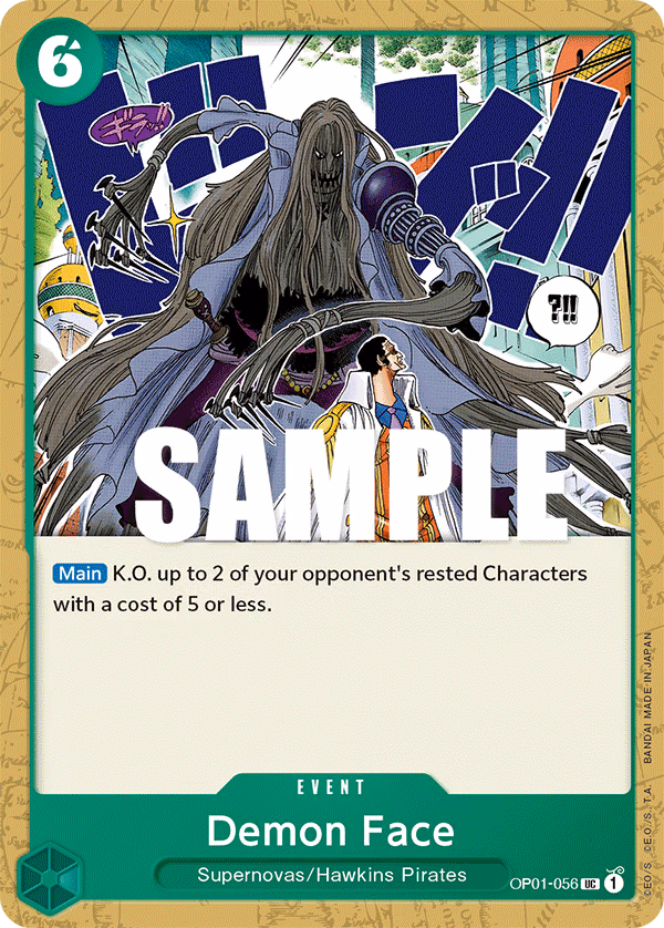Demon Face One Piece card (OP01-056, Romance Dawn)