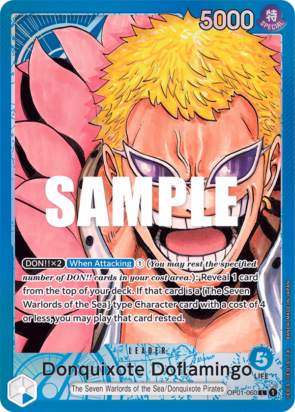 Donquixote Doflamingo (Parallel) One Piece card (OP01-060, Romance Dawn)
