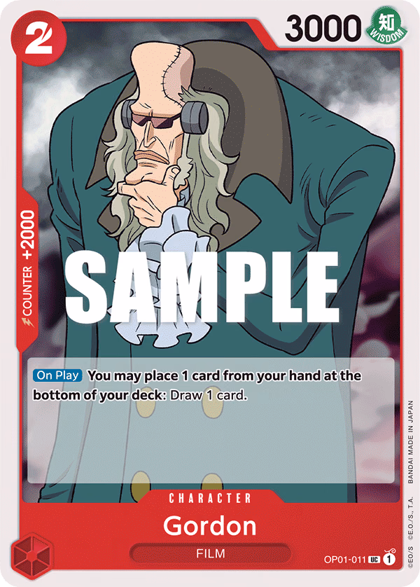 Gordon One Piece card (OP01-011, Romance Dawn)