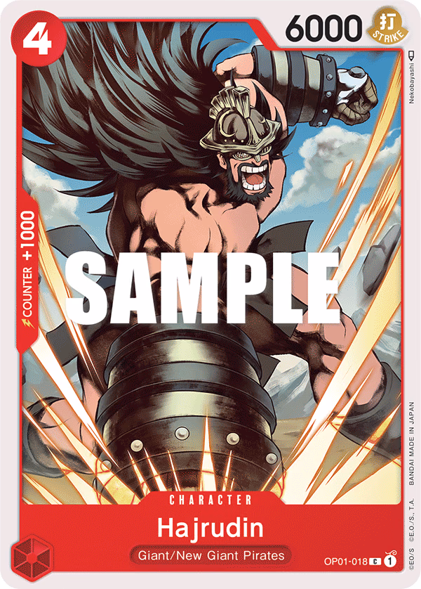 Hajrudin One Piece card (OP01-018, Romance Dawn)