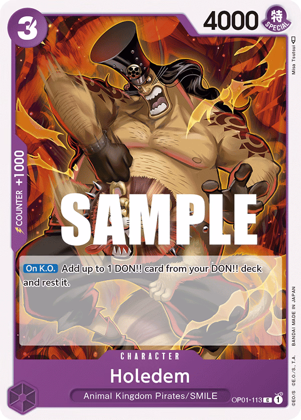 Holedem One Piece card (OP01-113, Romance Dawn)