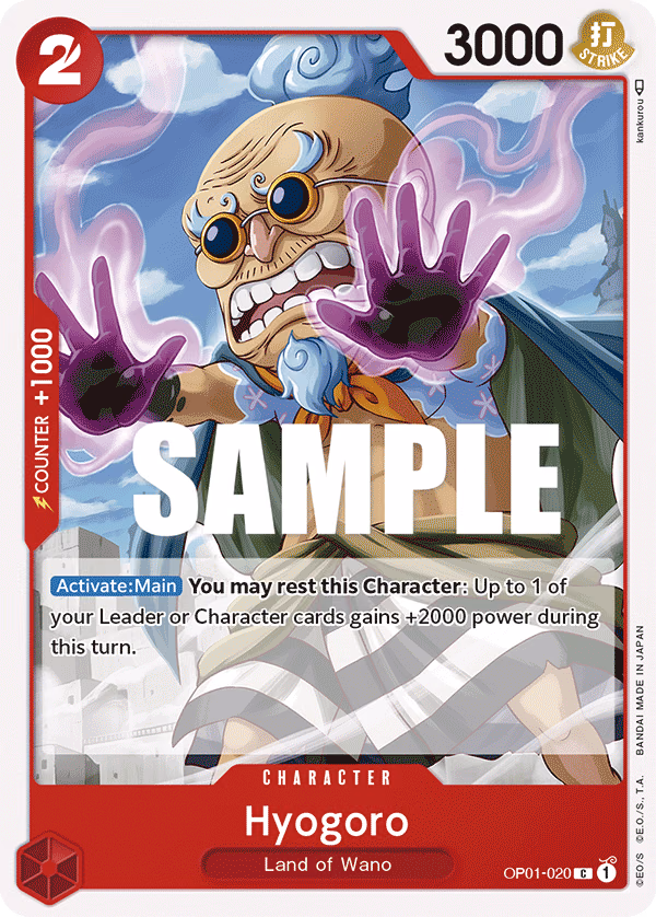 Hyogoro One Piece card (OP01-020, Romance Dawn)