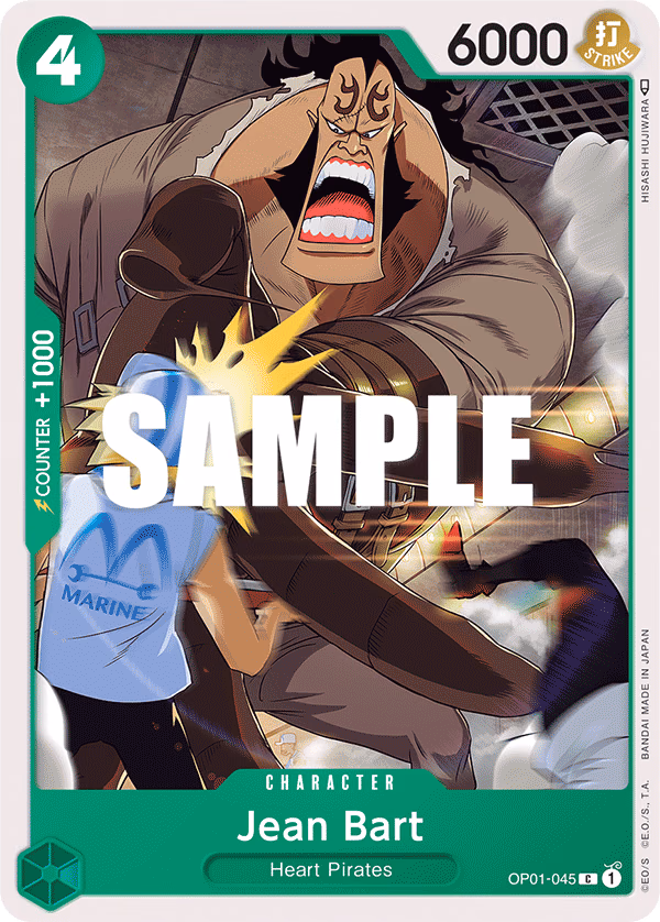 Jean Bart One Piece card (OP01-045, Romance Dawn)