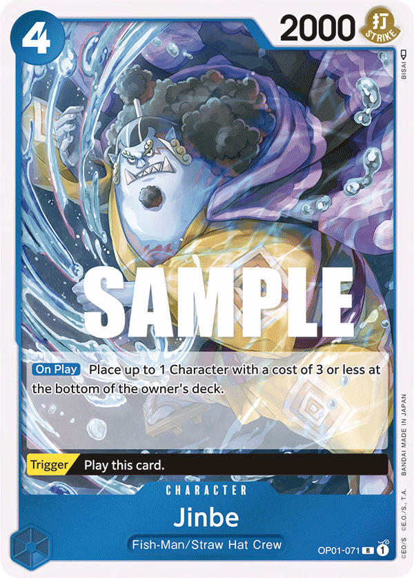 Jinbe One Piece card (OP01-071, Romance Dawn)