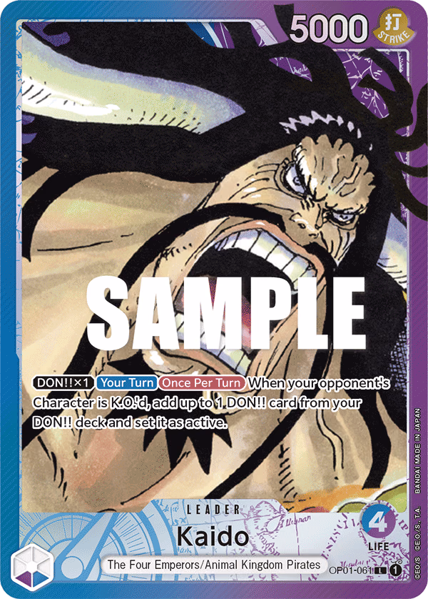 Kaido (Parallel) One Piece card (OP01-061, Romance Dawn)